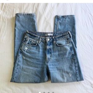 Zara mid rise mom jeans